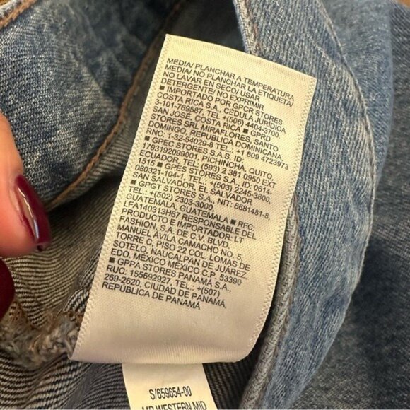 Old Navy Western Equestrian High-Rise Drapey Denim Midi Skirt Size 4 - Picture 13 of 14